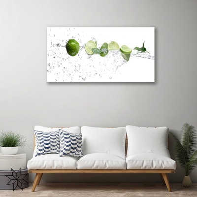 Glasbild aus Plexiglas® Limetten Wasser Küche