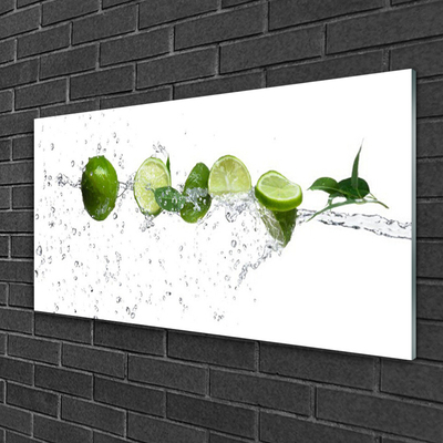 Glasbild aus Plexiglas® Limetten Wasser Küche