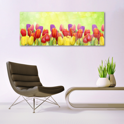 Glasbild aus Plexiglas® Tulpen Pflanzen