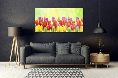 Glasbild aus Plexiglas® Tulpen Pflanzen