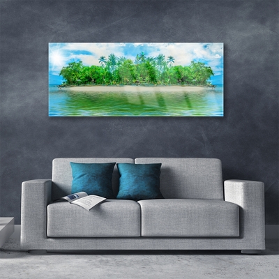 Glasbild aus Plexiglas® Meer Eiland Landschaft