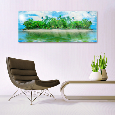 Glasbild aus Plexiglas® Meer Eiland Landschaft