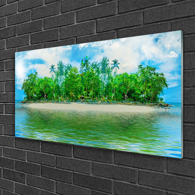 Glasbild aus Plexiglas® Meer Eiland Landschaft