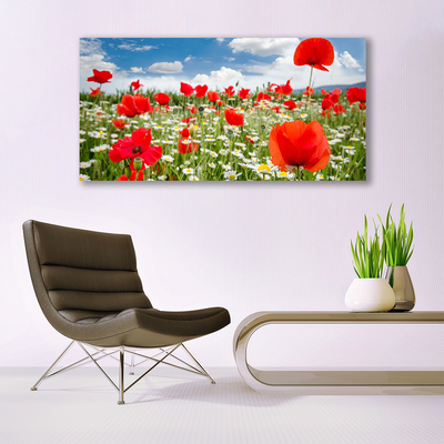 Glasbild aus Plexiglas® Wiese Blumen Natur