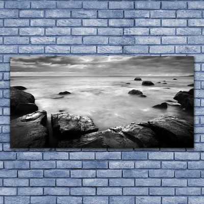 Glasbild aus Plexiglas® Felsen Meer Landschaft