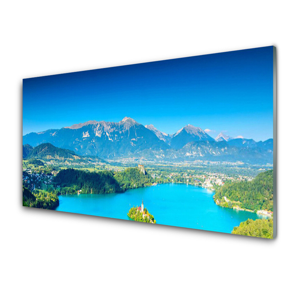 Glasbild aus Plexiglas® Gebirge See Landschaft