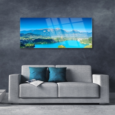 Glasbild aus Plexiglas® Gebirge See Landschaft