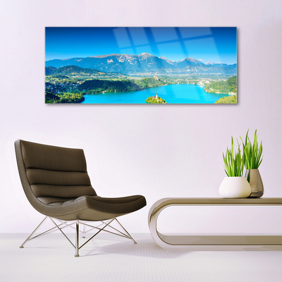 Glasbild aus Plexiglas® Gebirge See Landschaft