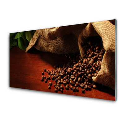 Glasbild aus Plexiglas® Kaffeebohnen Küche