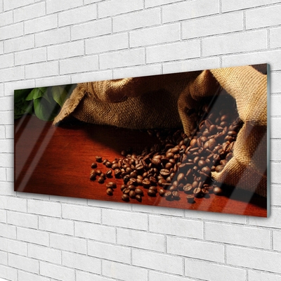 Glasbild aus Plexiglas® Kaffeebohnen Küche