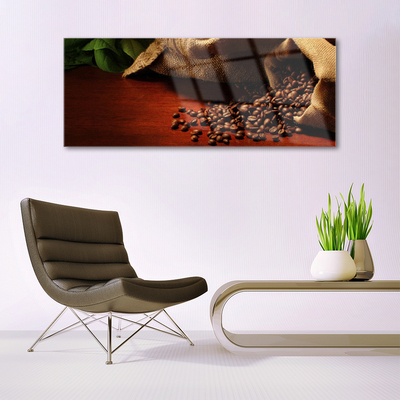 Glasbild aus Plexiglas® Kaffeebohnen Küche