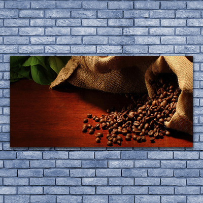 Glasbild aus Plexiglas® Kaffeebohnen Küche