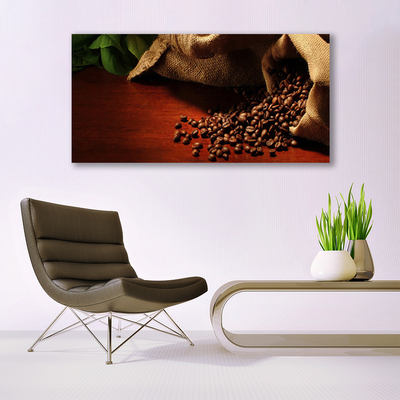 Glasbild aus Plexiglas® Kaffeebohnen Küche