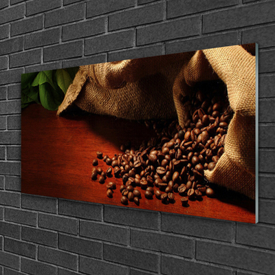 Glasbild aus Plexiglas® Kaffeebohnen Küche