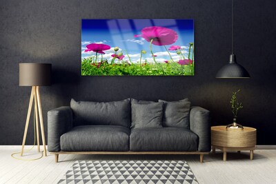 Glasbild aus Plexiglas® Wiese Blumen Natur