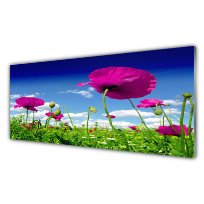 Glasbild aus Plexiglas® Wiese Blumen Natur