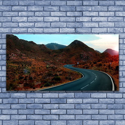 Glasbild aus Plexiglas® Gebirge Straße Landschaft