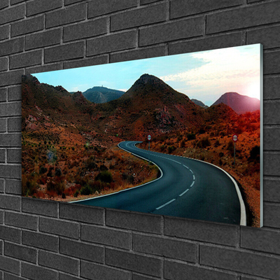 Glasbild aus Plexiglas® Gebirge Straße Landschaft