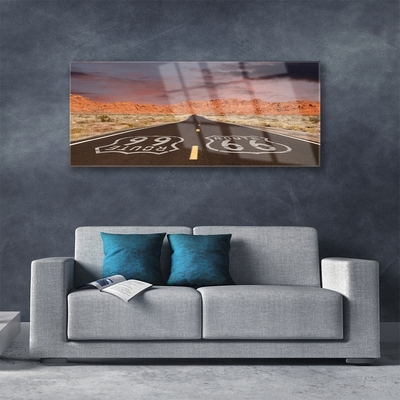 Glasbild aus Plexiglas® Straße Landschaft