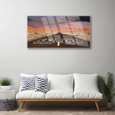 Glasbild aus Plexiglas® Straße Landschaft