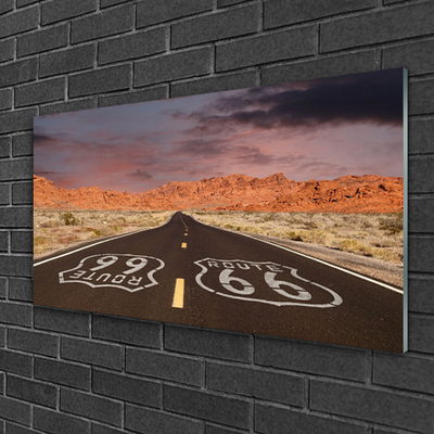 Glasbild aus Plexiglas® Straße Landschaft