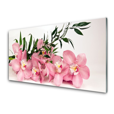 Glasbild aus Plexiglas® Blumen Blätter Pflanzen