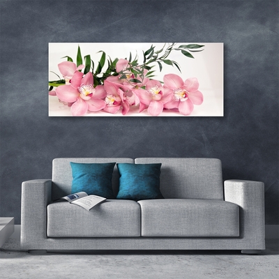 Glasbild aus Plexiglas® Blumen Blätter Pflanzen