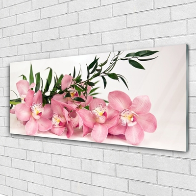 Glasbild aus Plexiglas® Blumen Blätter Pflanzen