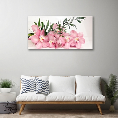 Glasbild aus Plexiglas® Blumen Blätter Pflanzen