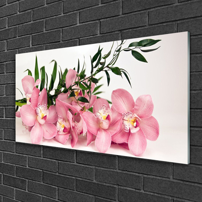 Glasbild aus Plexiglas® Blumen Blätter Pflanzen