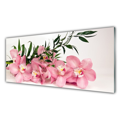 Glasbild aus Plexiglas® Blumen Blätter Pflanzen