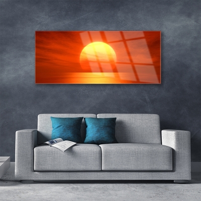 Glasbild aus Plexiglas® Sonne Landschaft