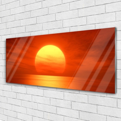 Glasbild aus Plexiglas® Sonne Landschaft