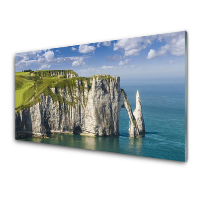 Glasbild aus Plexiglas® Fels Meer Landschaft