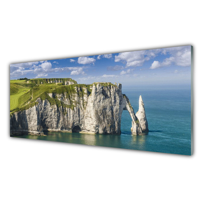 Glasbild aus Plexiglas® Fels Meer Landschaft