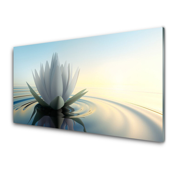 Glasbild aus Plexiglas® Blume Wasser Kunst