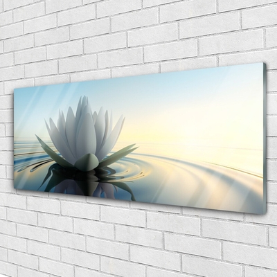 Glasbild aus Plexiglas® Blume Wasser Kunst