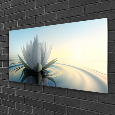 Glasbild aus Plexiglas® Blume Wasser Kunst