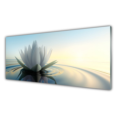 Glasbild aus Plexiglas® Blume Wasser Kunst