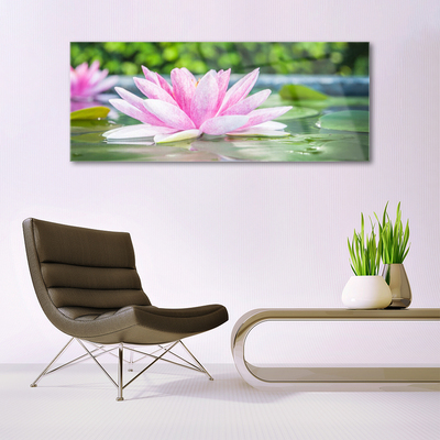 Glasbild aus Plexiglas® Blume Wasser Kunst