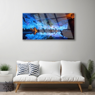 Glasbild aus Plexiglas® Gebirge See Landschaft