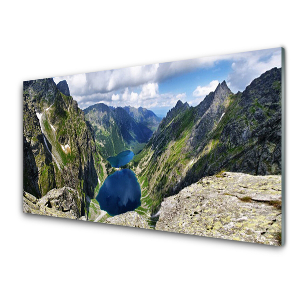 Glasbild aus Plexiglas® Gebirge See Landschaft