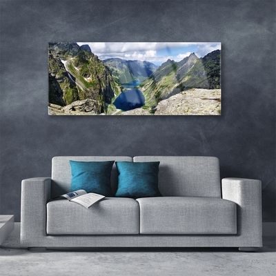 Glasbild aus Plexiglas® Gebirge See Landschaft