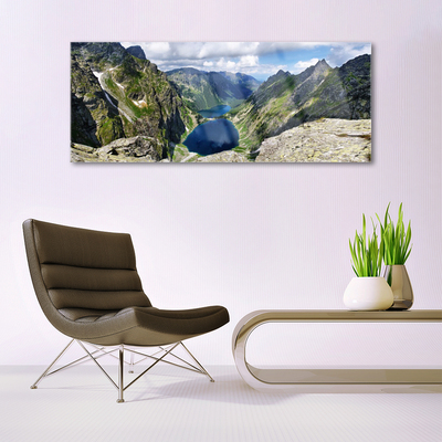 Glasbild aus Plexiglas® Gebirge See Landschaft