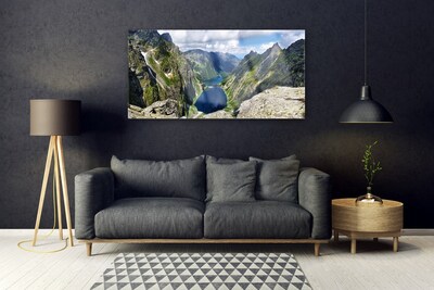 Glasbild aus Plexiglas® Gebirge See Landschaft