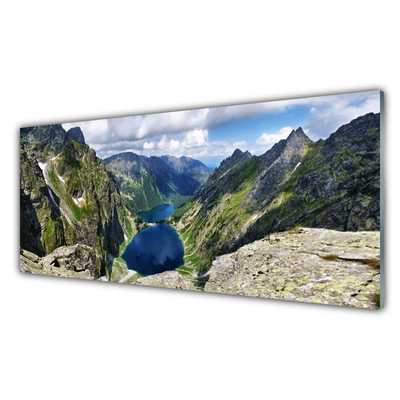 Glasbild aus Plexiglas® Gebirge See Landschaft