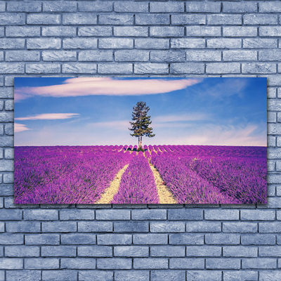 Glasbild aus Plexiglas® Wiese Baum Landschaft