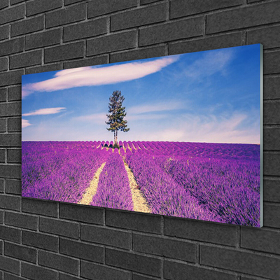 Glasbild aus Plexiglas® Wiese Baum Landschaft