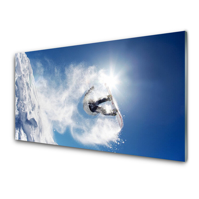 Glasbild aus Plexiglas® Wintersport Schnee Kunst