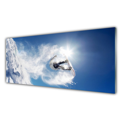 Glasbild aus Plexiglas® Wintersport Schnee Kunst